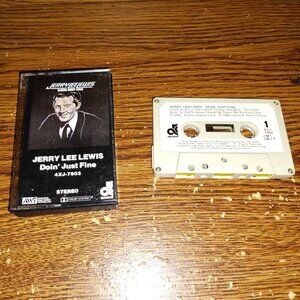 Jerry Lee Lewis - Doin' Just Fine on cassette (Accord Records,1982)